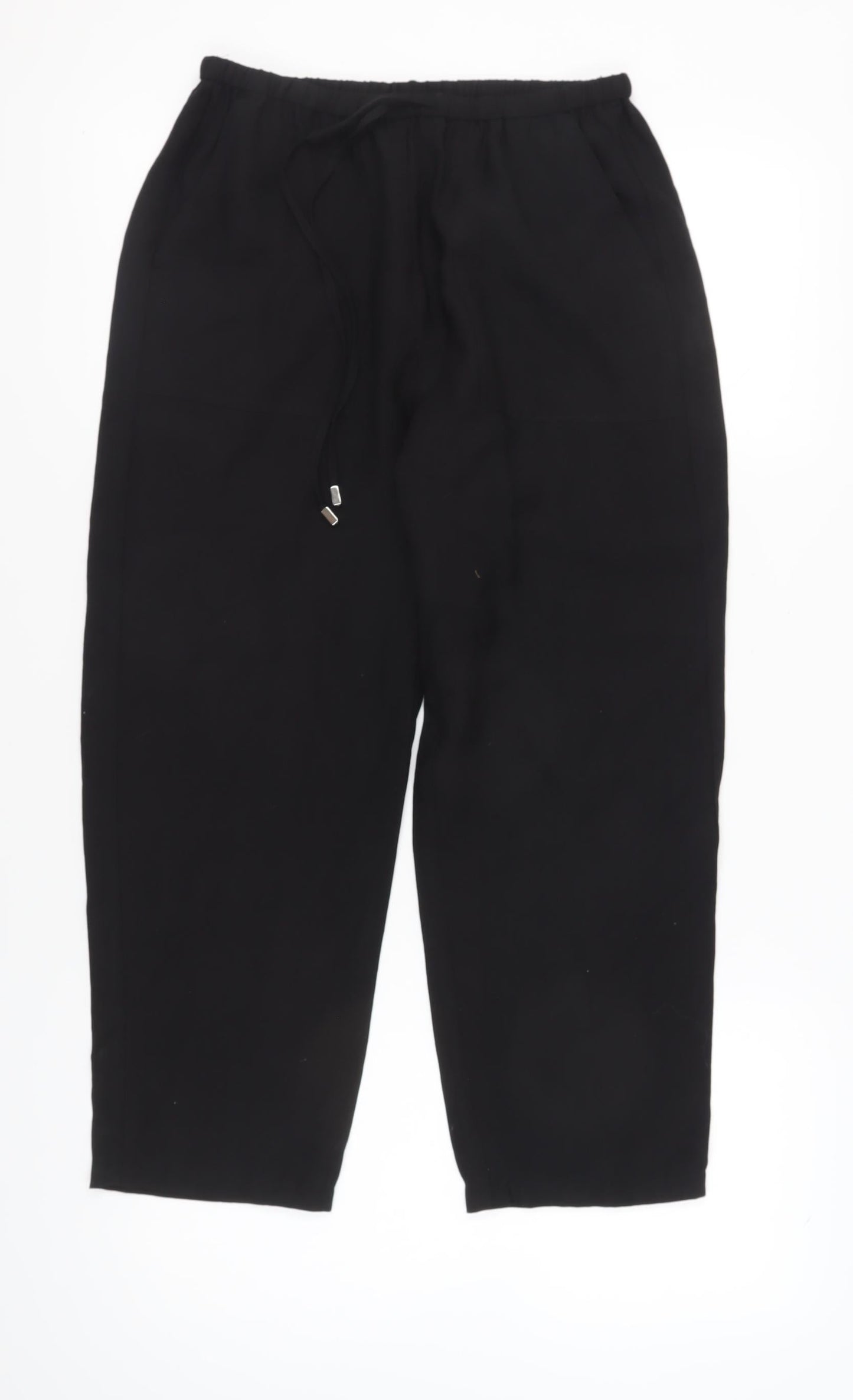 Womens UK Size 10 Marks and Spencer Regular Fit Casual Black Trousers