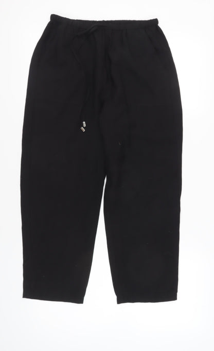 Womens UK Size 10 Marks and Spencer Regular Fit Casual Black Trousers
