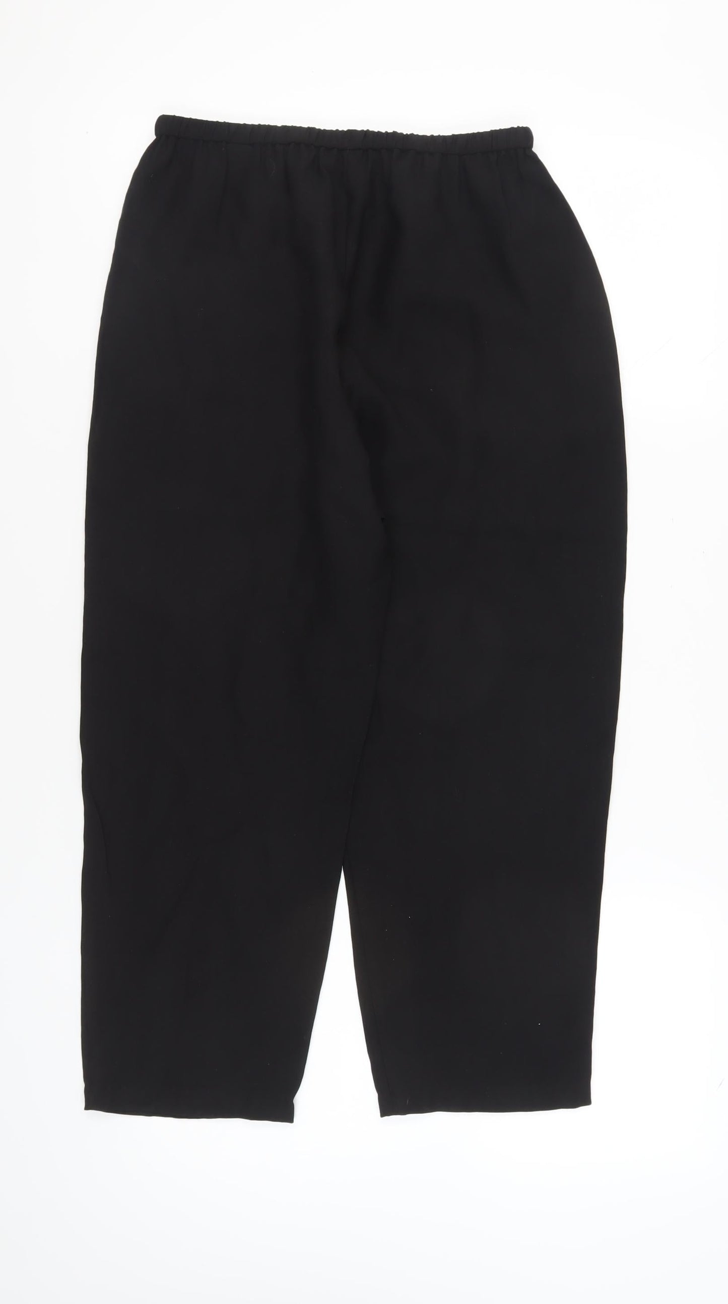 Womens UK Size 10 Marks and Spencer Regular Fit Casual Black Trousers