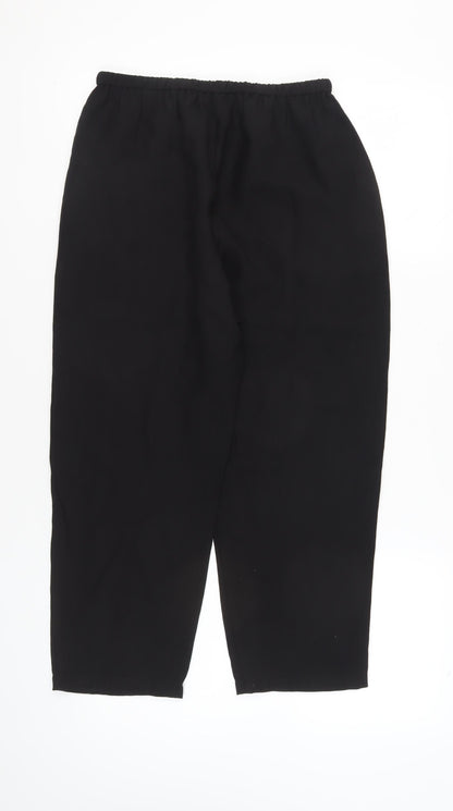 Womens UK Size 10 Marks and Spencer Regular Fit Casual Black Trousers
