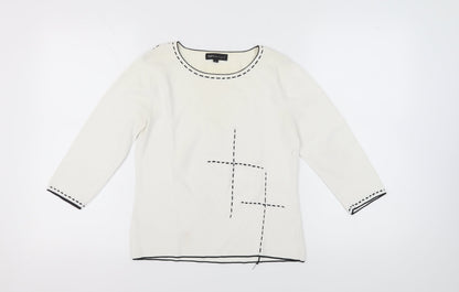 Womens UK Size 2XS SKY designs Ivory Pullover Jumper