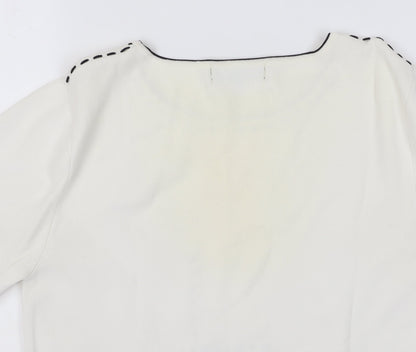 Womens UK Size 2XS SKY designs Ivory Pullover Jumper