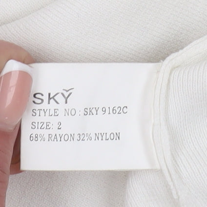 Womens UK Size 2XS SKY designs Ivory Pullover Jumper
