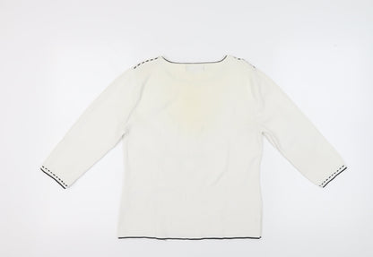 Womens UK Size 2XS SKY designs Ivory Pullover Jumper
