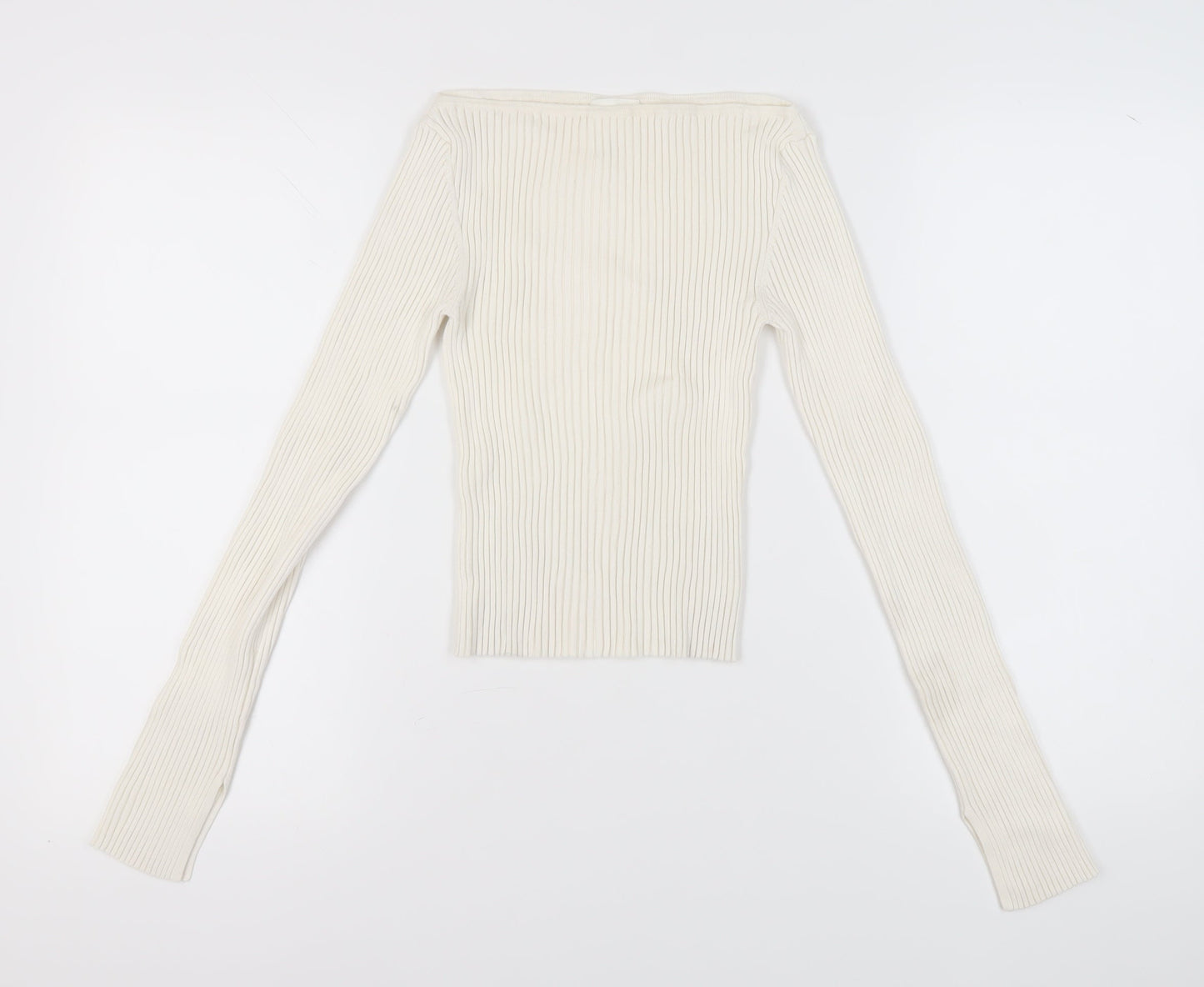 Womens UK Size XS H&M Ivory Pullover Jumper