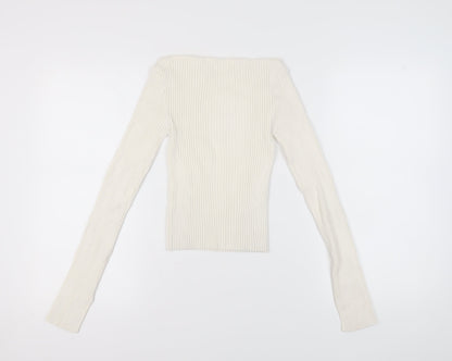 Womens UK Size XS H&M Ivory Pullover Jumper