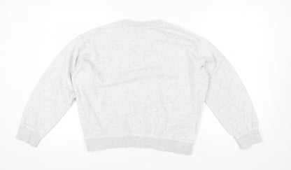 H&M Women's Grey Pullover Sweatshirt Size 12