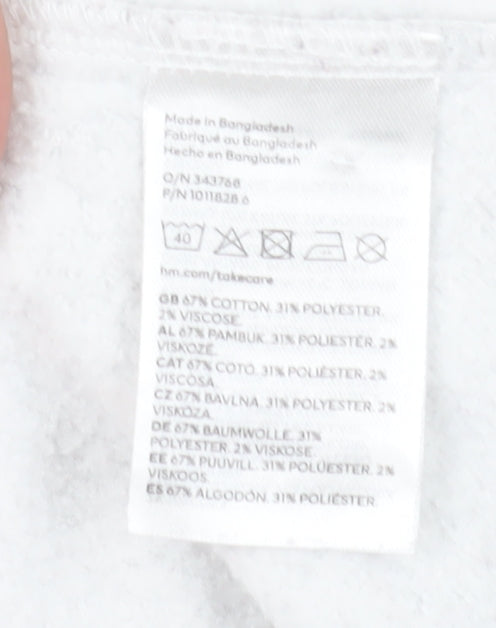 H&M Women's Grey Pullover Sweatshirt Size 12