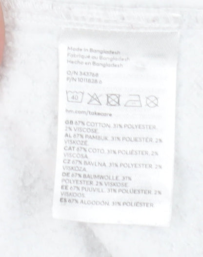 H&M Women's Grey Pullover Sweatshirt Size 12