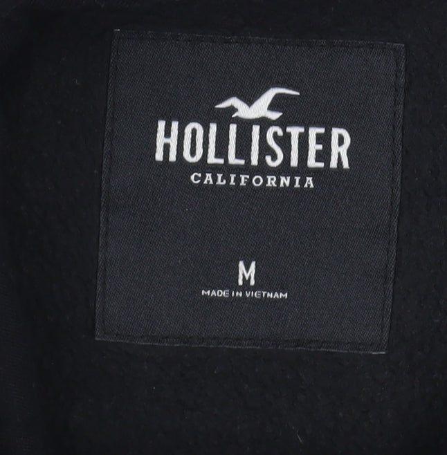 Hollister Unisex Black Hoodie, Medium, Casual Pullover