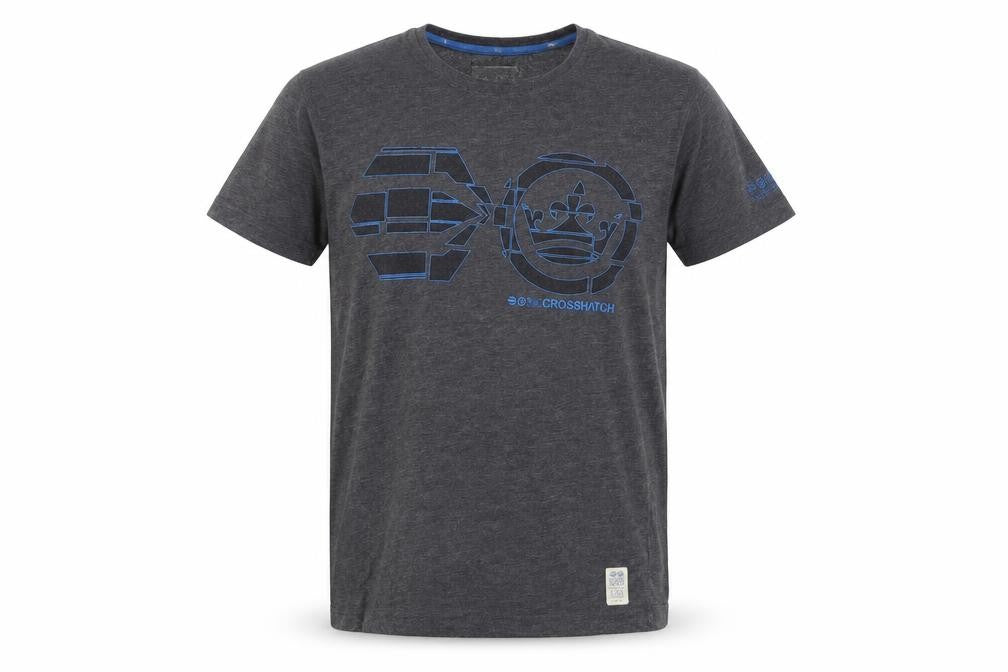 Mens UK Size S Crosshatch Grey  T-Shirt