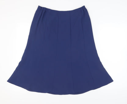 Eastex Women's Blue A-Line Knee Length Skirt