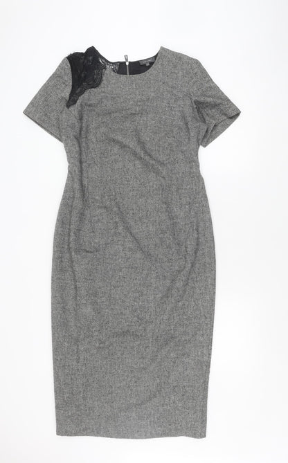 Pied A Terre Women's Grey Sheath Dress Size 14