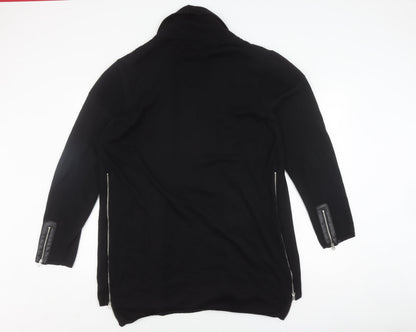 Womens UK Size L River Island Black Cardigan Jumper