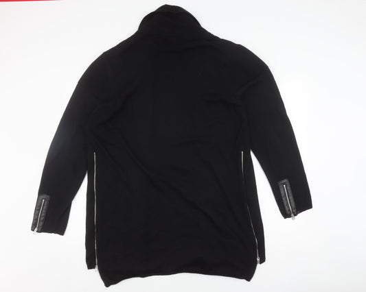 Womens UK Size L River Island Black Cardigan Jumper