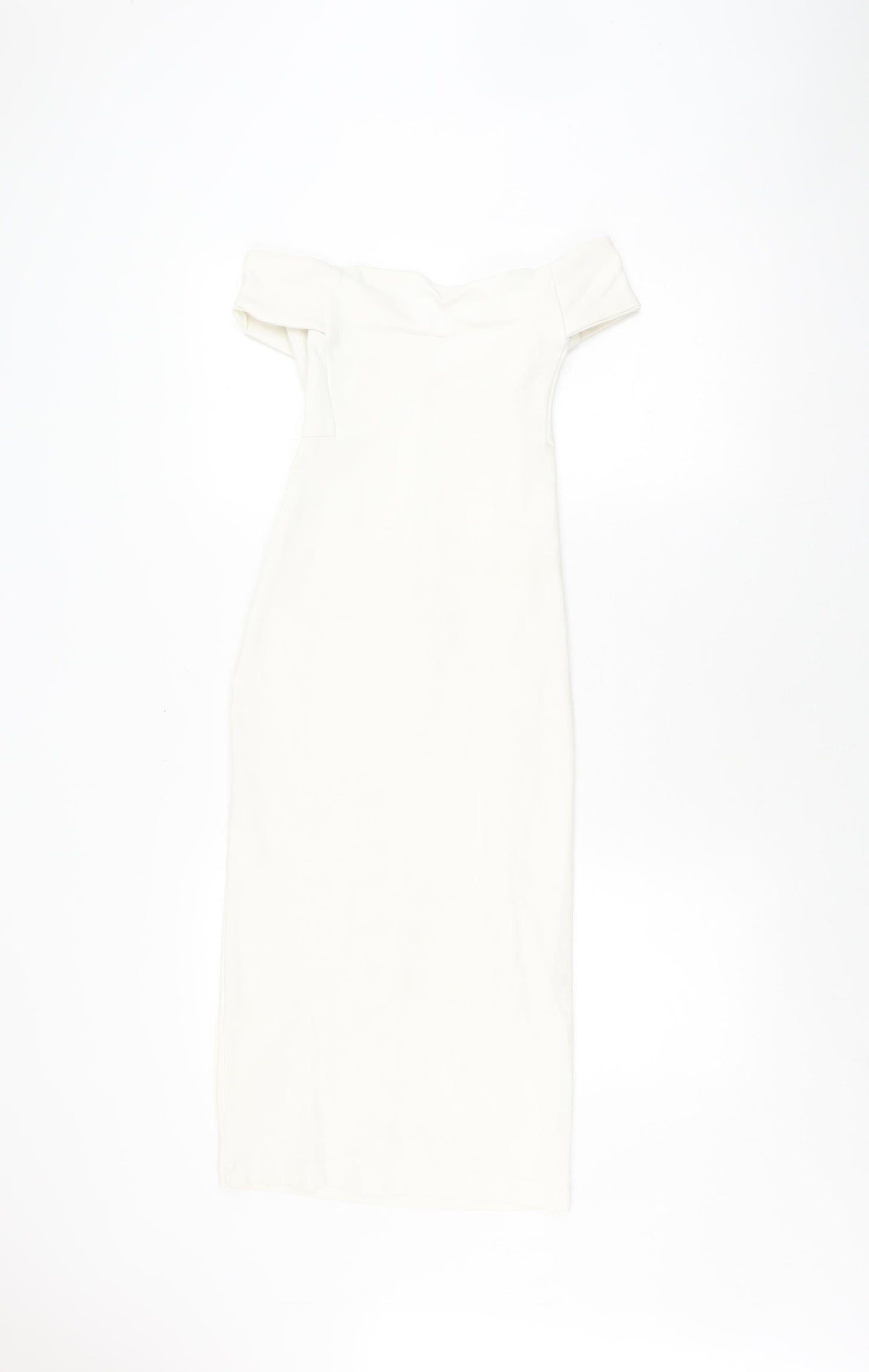 Zara Women's Ivory Off-Shoulder Dress Size 10