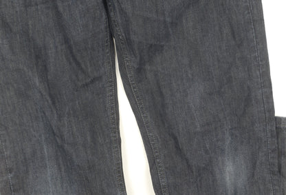 Burton Menswear Grey Straight Leg Jeans - 34W 34L