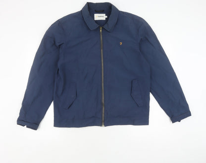 Mens UK Size L Farah Blue Basic Jacket