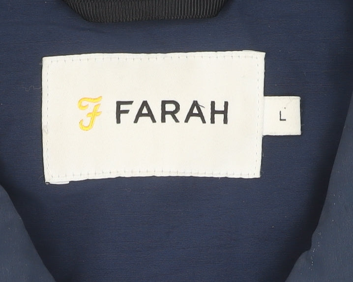 Mens UK Size L Farah Blue Basic Jacket