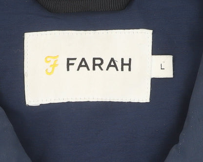 Mens UK Size L Farah Blue Basic Jacket
