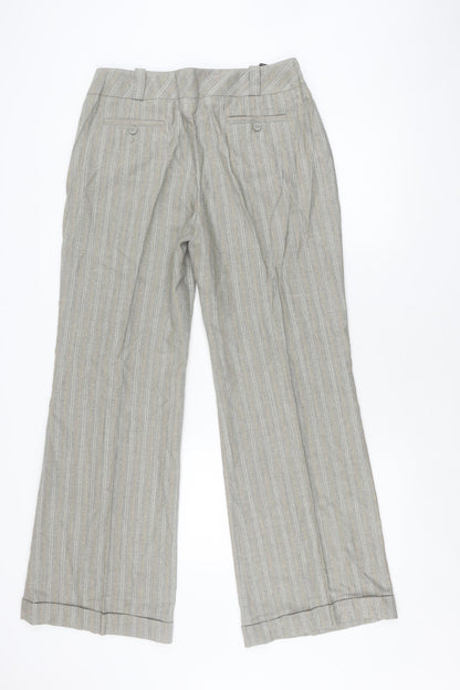 Coast Women's Grey Trousers, Size 14, Striped Business Wear
