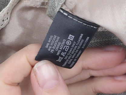 Coast Women's Grey Trousers, Size 14, Striped Business Wear