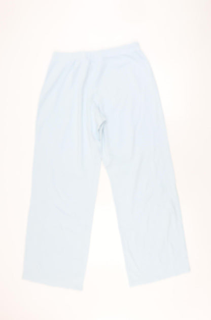DKNY Women Blue Trousers L Athleisure Wide-Leg