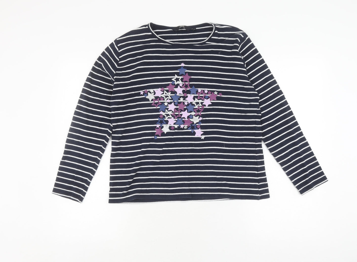 Womens UK Size M Isle Essentials Blue Pullover Jumper