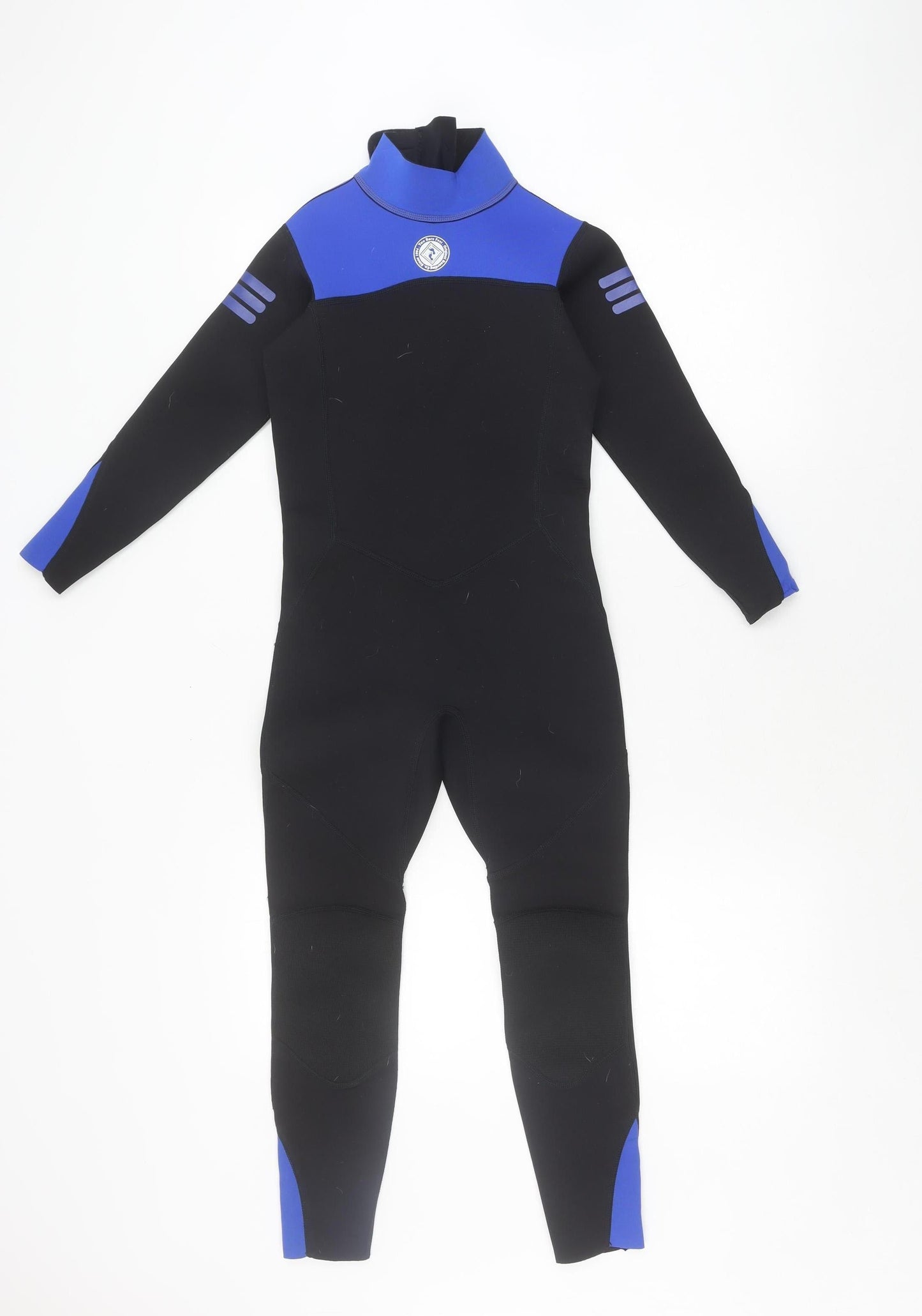 twobarefeet Boys Black/Blue Wetsuit - Size L, Quick Dry