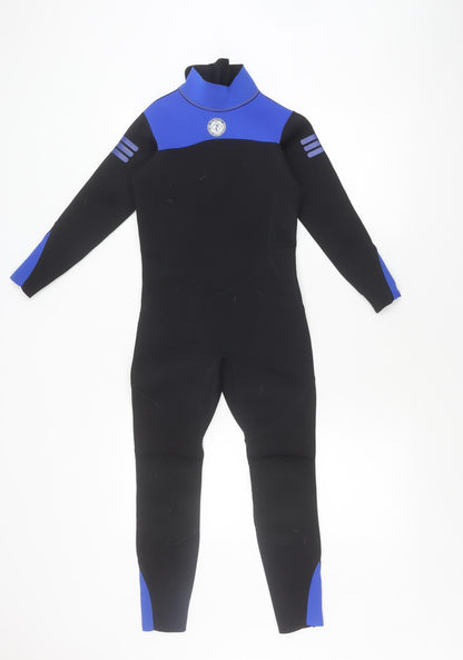 twobarefeet Boys Black/Blue Wetsuit - Size L, Quick Dry