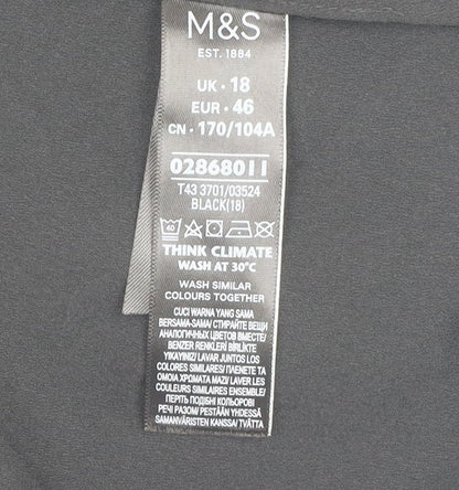 Womens UK Size UK 18 Marks and Spencer Black Basic Blouse