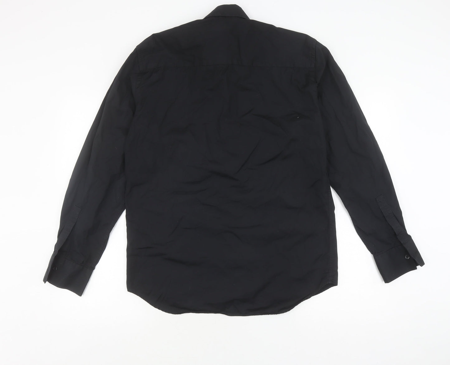 Lineadirection Men's Black Long Sleeve Casual Shirt M