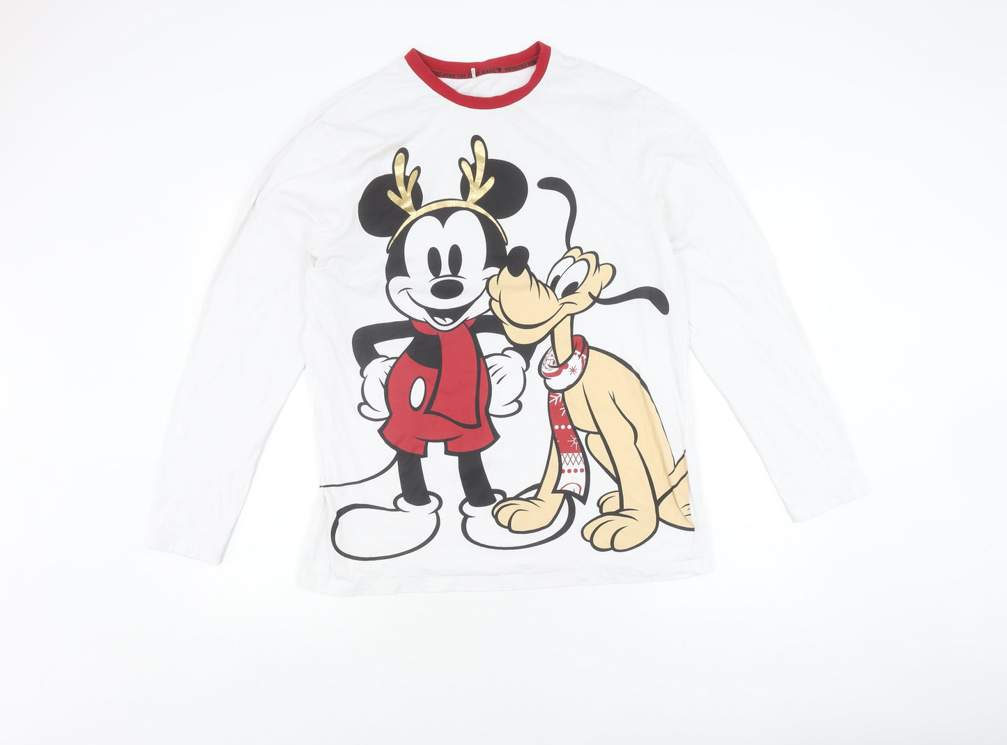 George Pyjama Top | White Christmas Long Sleeve | L