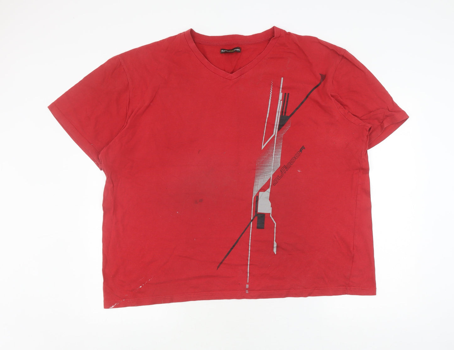 Mens UK Size 4XL atlasformen Red  T-Shirt