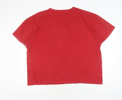 Mens UK Size 4XL atlasformen Red  T-Shirt