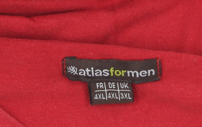 Mens UK Size 4XL atlasformen Red  T-Shirt
