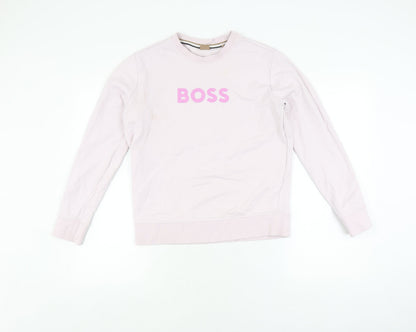 BOSS Women's Pink Pullover Sweatshirt, Size M, Casual Wear