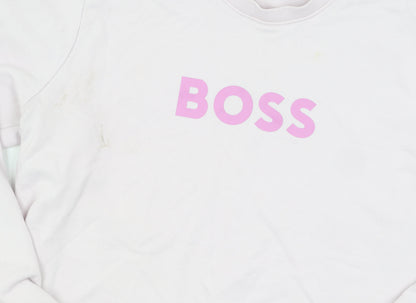 BOSS Women's Pink Pullover Sweatshirt, Size M, Casual Wear