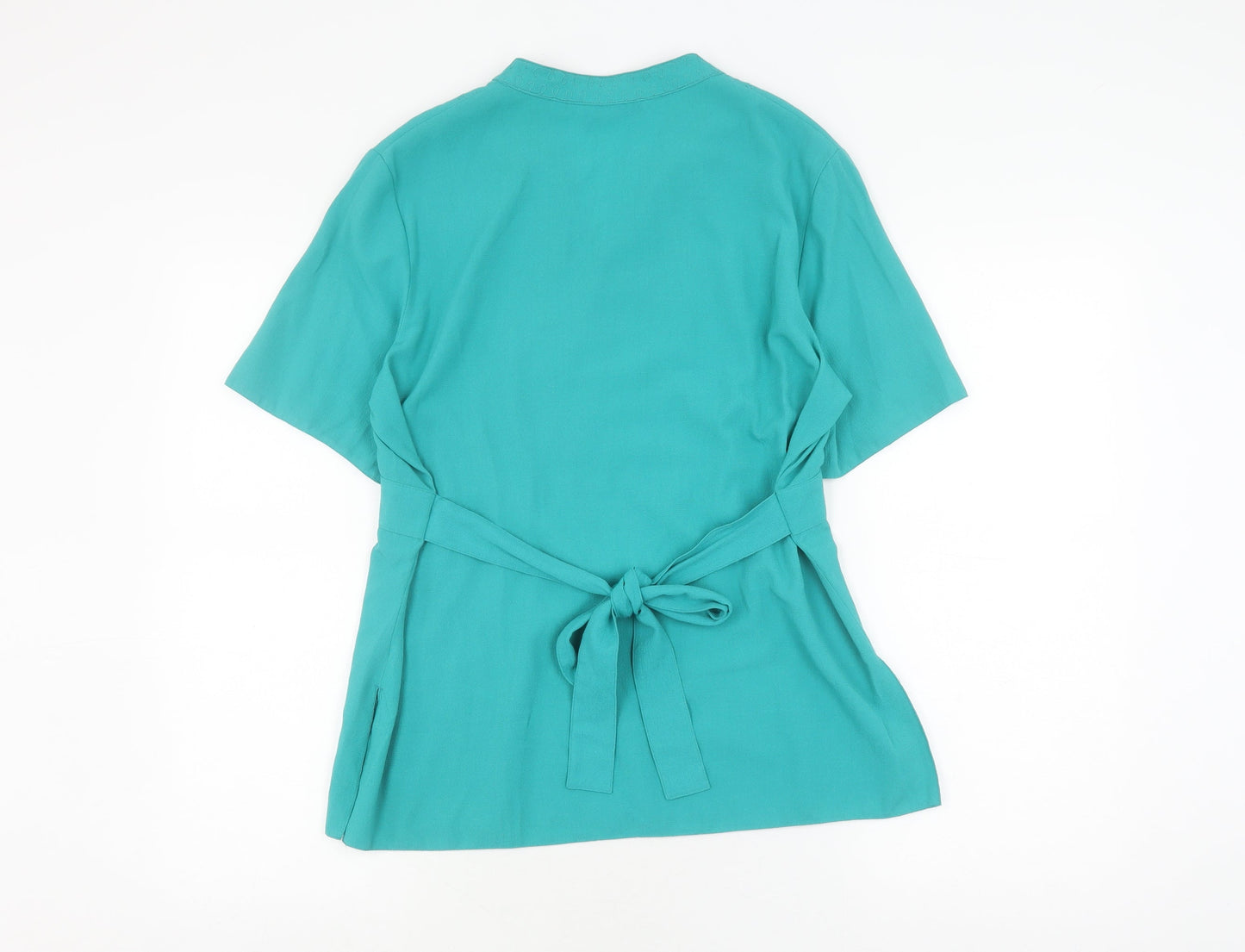 Womens UK Size 12 Style by EWM Green Basic Blouse