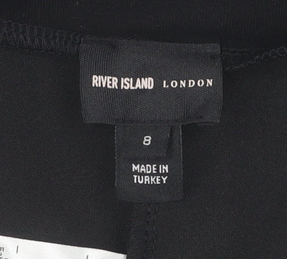 Womens UK Size 8 River Island  Ankle Black Leggings