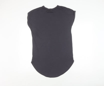 Womens UK Size XS Disney Black Basic T-Shirt