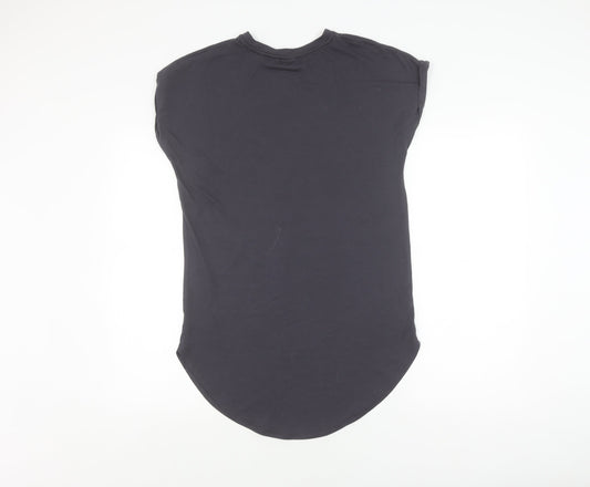 Womens UK Size XS Disney Black Basic T-Shirt