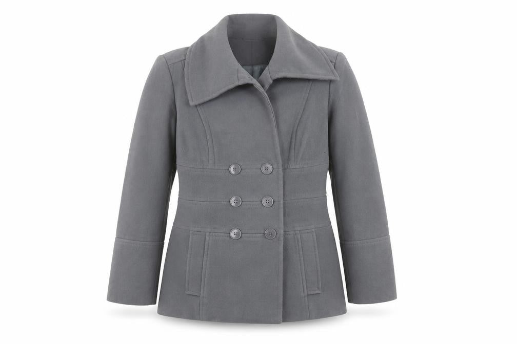 Womens UK Size 14 Debenhams Grey Pea Coat