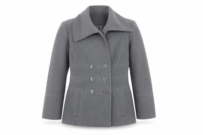 Womens UK Size 14 Debenhams Grey Pea Coat