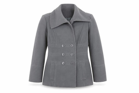 Womens UK Size 14 Debenhams Grey Pea Coat