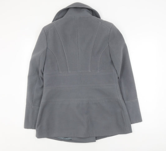 Womens UK Size 14 Debenhams Grey Pea Coat