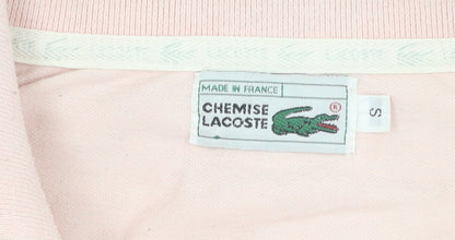 Lacoste Men's Pink Cotton Polo Shirt Size S