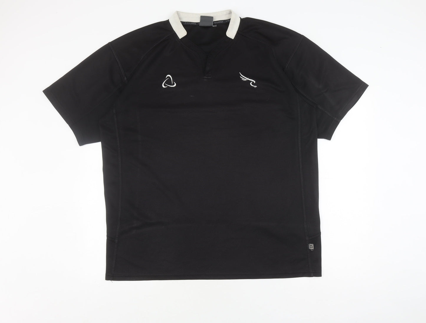 Falcons Men's Black 2XL Jersey V-Neck Short Sleeve Top