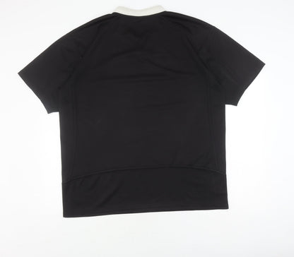 Falcons Men's Black 2XL Jersey V-Neck Short Sleeve Top