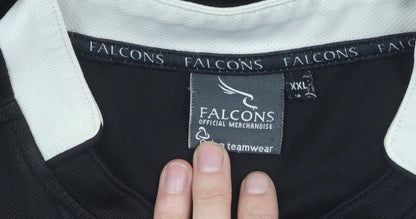 Falcons Men's Black 2XL Jersey V-Neck Short Sleeve Top